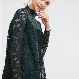 Y.A.S. Emerald Lace Long-Sleeved Dress XL